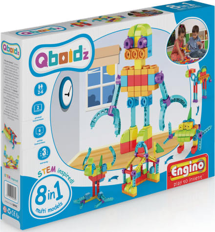 Elenco ENG-QB08 QBOIDZ 8-in-1 Assortment (3 models, 2 of each) - Alien Robot Box 1