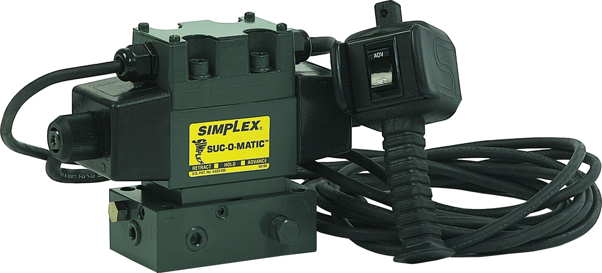 Enerpac VPS31 - 3-Position, 3-Way, Electric Solenoid Actuated Valve w/ Remote Pendant Switch, Pump Mounted