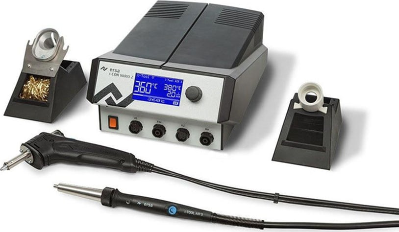 Ersa i-CON VARIO 2 with i-TOOL AIR S Hot Air Iron, X-TOOL VARIO Desoldering Iron Image