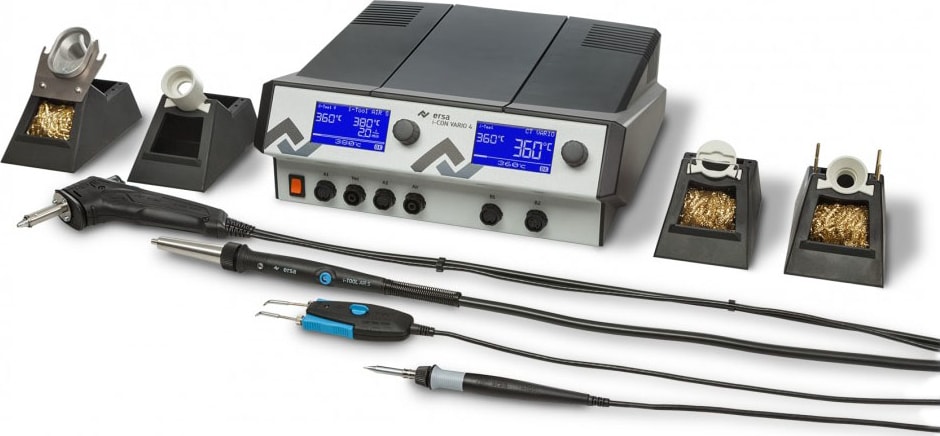 Ersa i-CON VARIO 4 with Hot Air Pencil, Soldering Iron, Tweezer, Desoldering Iron