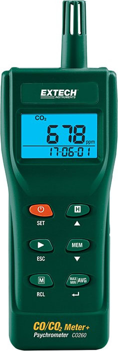 Exetech CO260 Indoor Air Quality CO/CO2 Meter/Datalogger