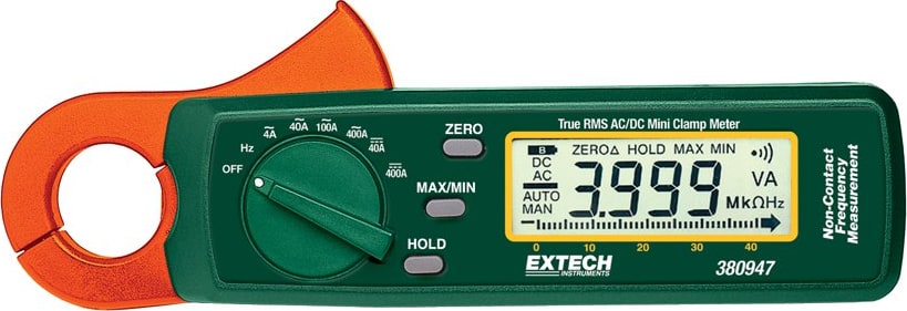 Extech 380947 True RMS AC/DC Mini Clamp Meter
