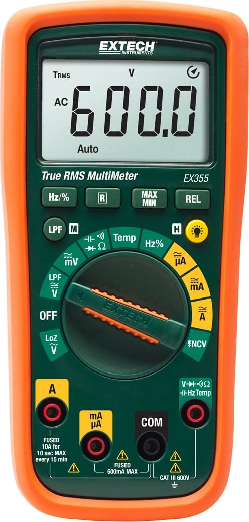 Extech EX355 True RMS MultiMeter   NCV   Temperature