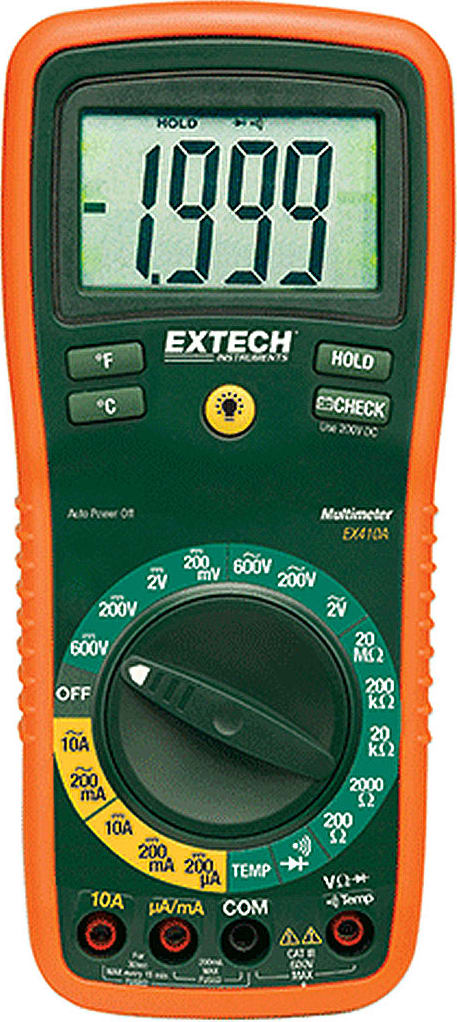 Extech EX410A 8 Function Professional MultiMeter Color Green