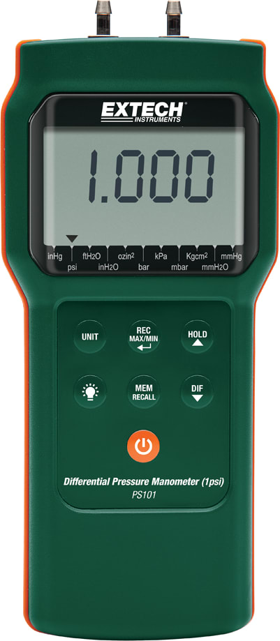 Extech PS101 Differential Pressure Manometer (1 PSI)