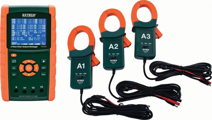 Extech_PQ3450-12_3-Phase_Power_Analyzer_Data_Logger_Kit_(1200A)