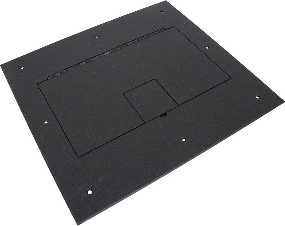 Fsr Fl 640p Bk C Floor Box Cover No Flange With Hinged Door In