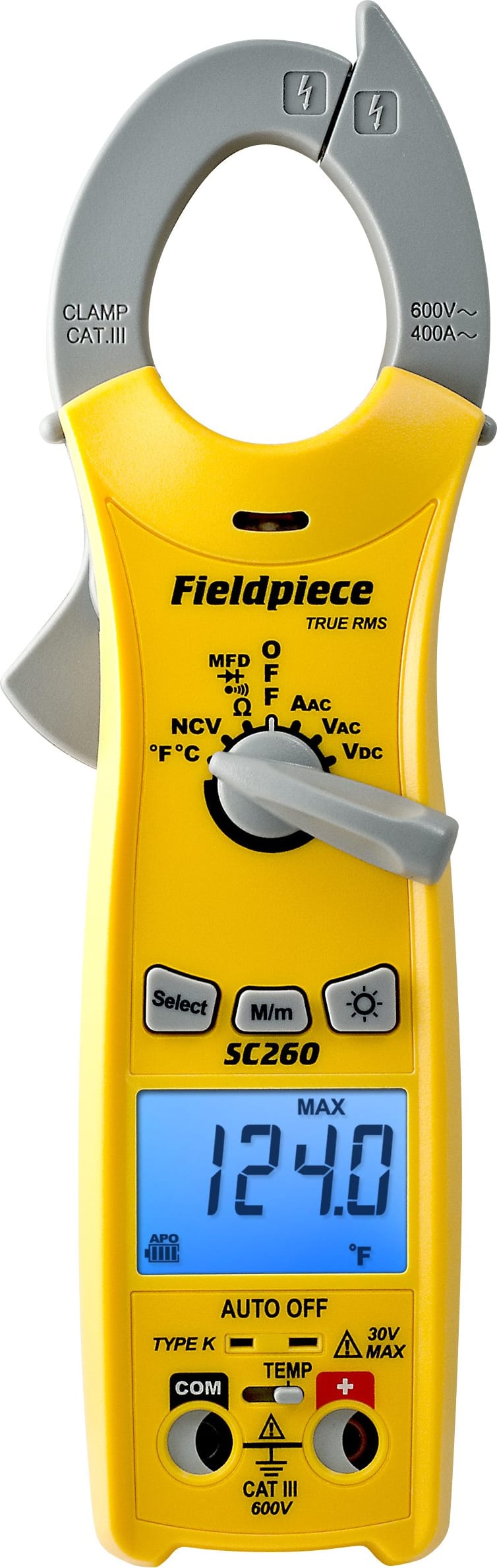 SC260 - Pince multimètre compacte avec MQ réelle - Fieldpiece
