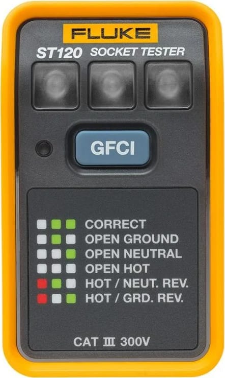 Fluke ST120 GFCI Socket Tester 