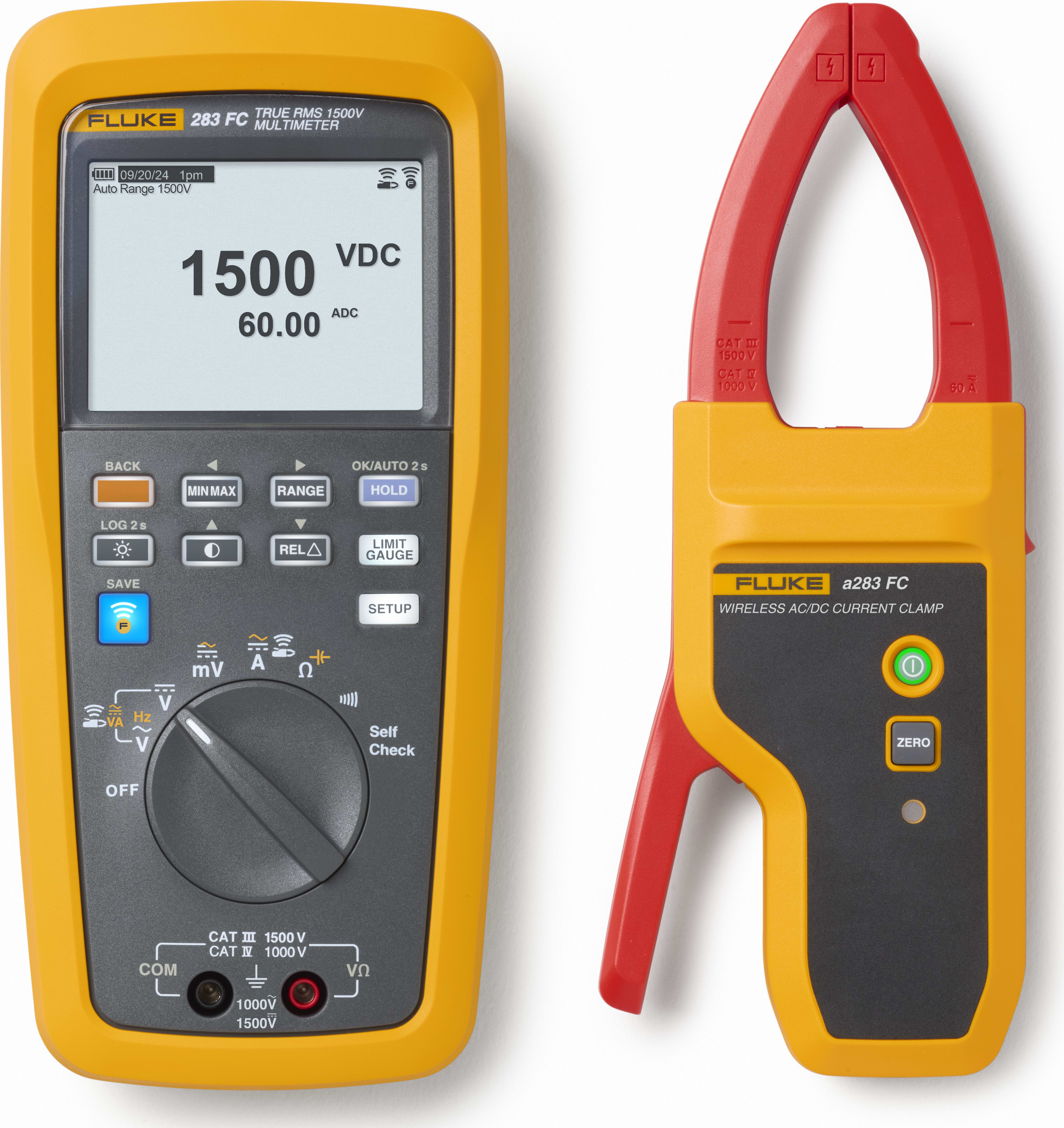 Fluke 283FC/PV - Solar Kit with CAT III 1500V TRMS Wireless