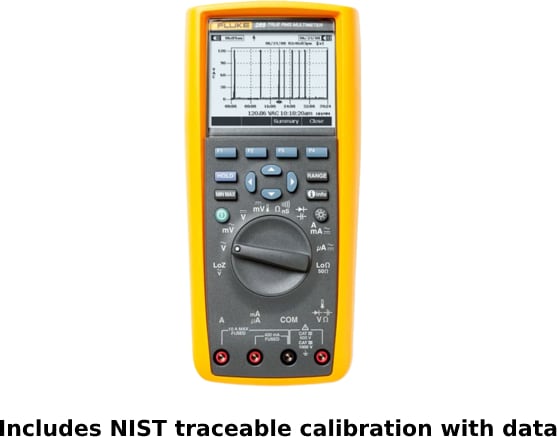 Fluke 289 CAL - Includes NIST traceable calibration with data