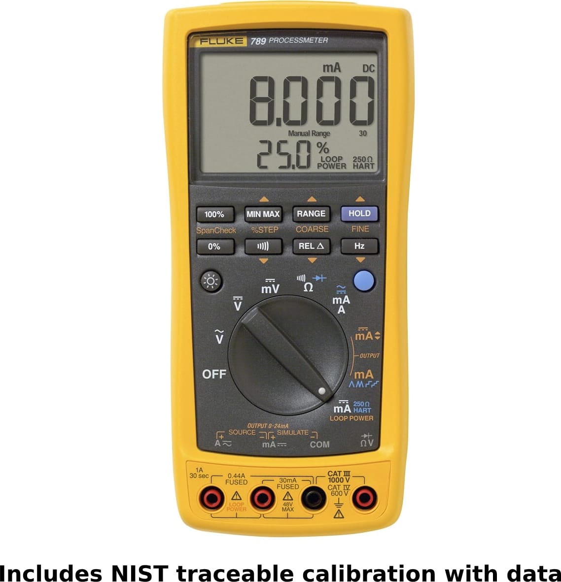 Fluke 789 CAL Includes NIST traceable calibration with data