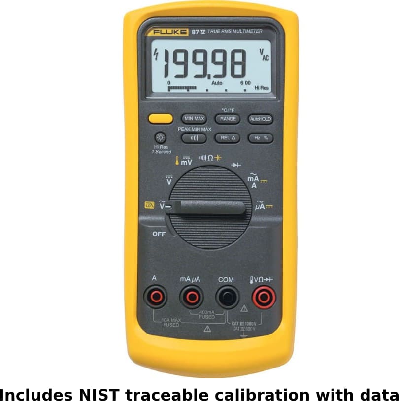 Fluke 87-5 CAL - Includes NIST traceable calibration with data