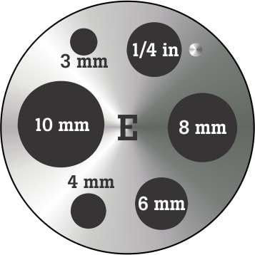 Fluke 9190-INSE Insert "E" 9190A, metric miscellaneous holes with 0.25 inch hole