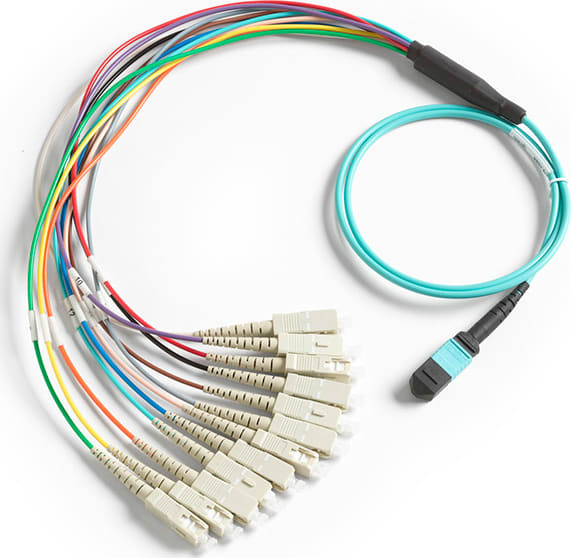 Fluke Networks BKC-MPO-USC - Breakout Cord for MM MPO Unpinned SC Connector, 1 m