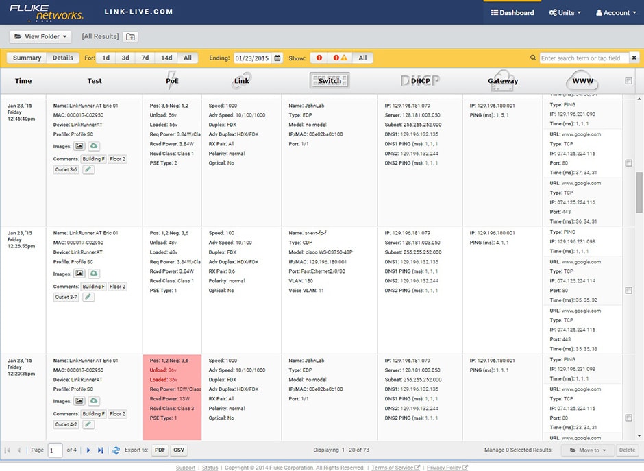 Fluke Networks LLPRO-TIER1-3Y Link-Live Cloud Service Tier 1 - 3 Years (1-10 Units)