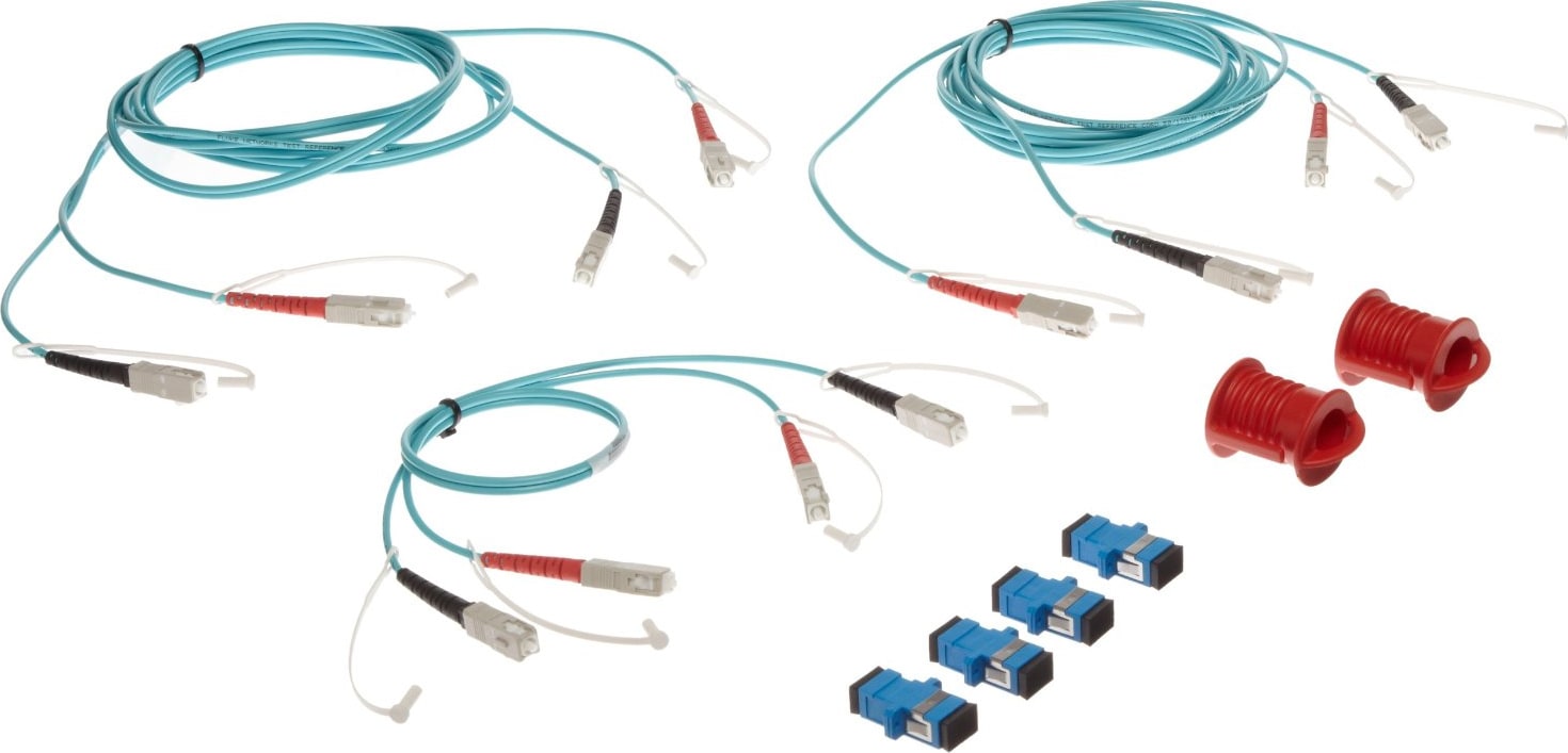 Fluke Networks NFK2-DPLX-SC3 Duplex Multimode 3 Jumper Test Reference Cord Kit (50UM)