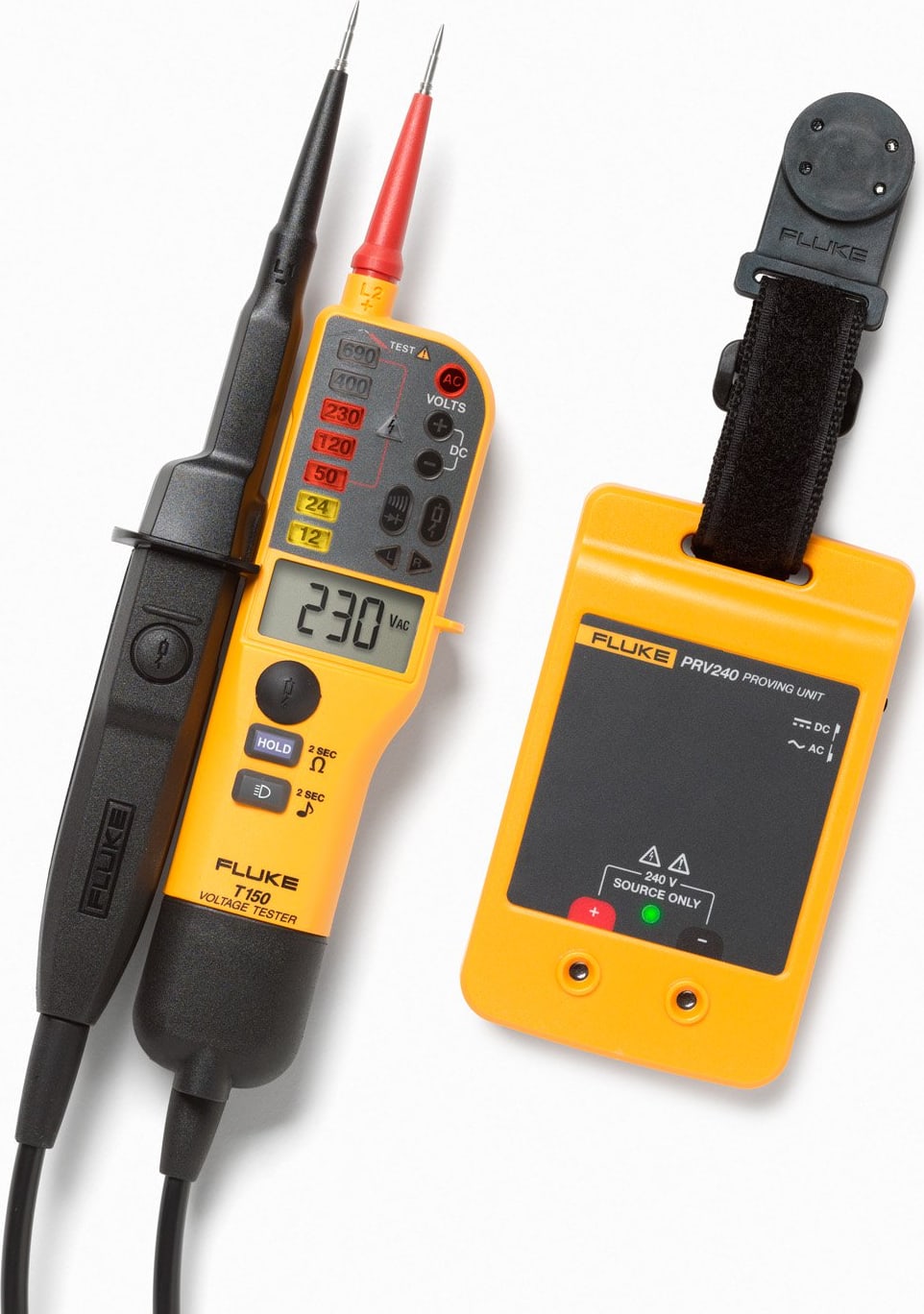 Fluke T150 Digital Voltage & Continuity Tester - With Ohms - Fluke