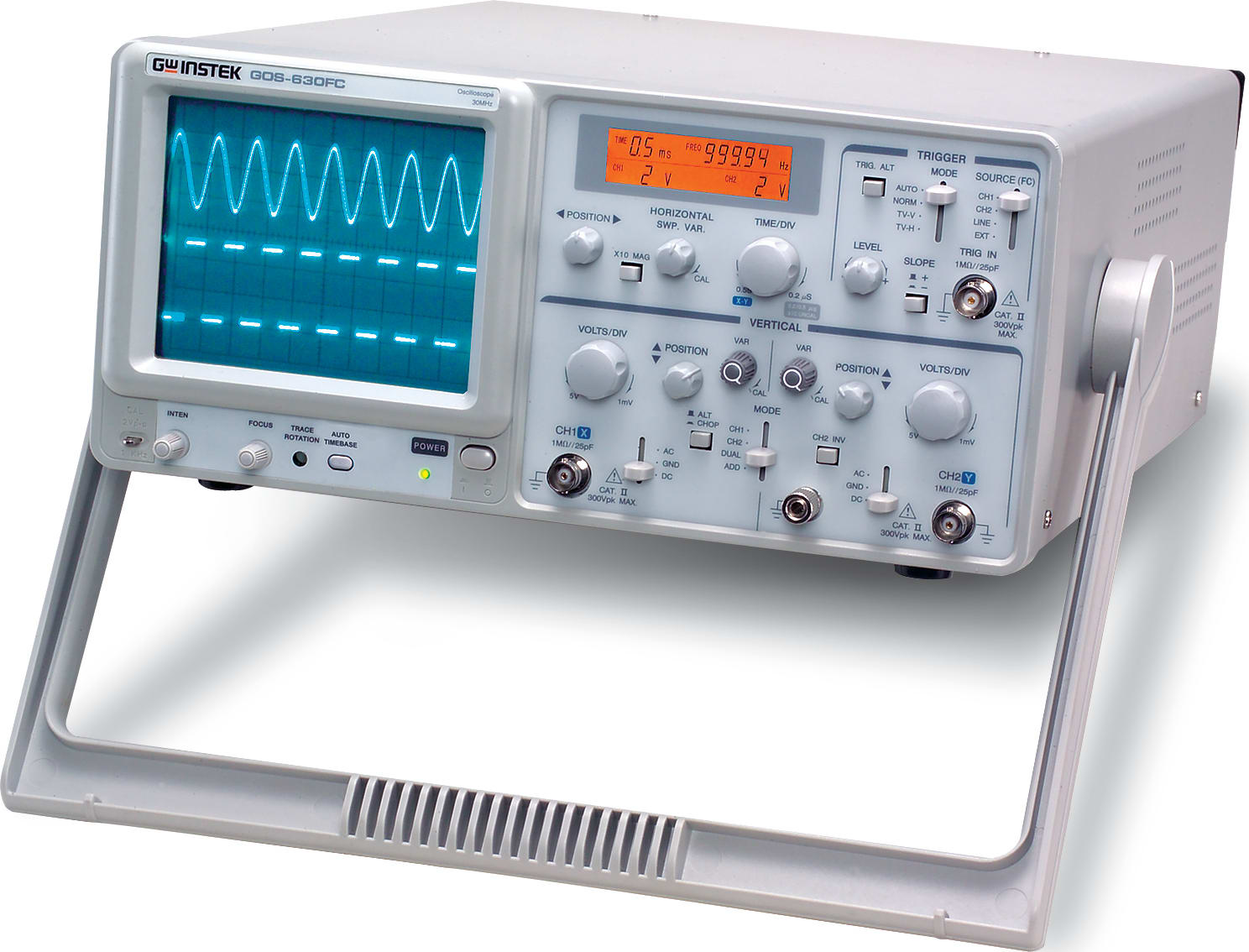 Instek GOS-630FC 30MHz 2CH Analog Oscilloscope