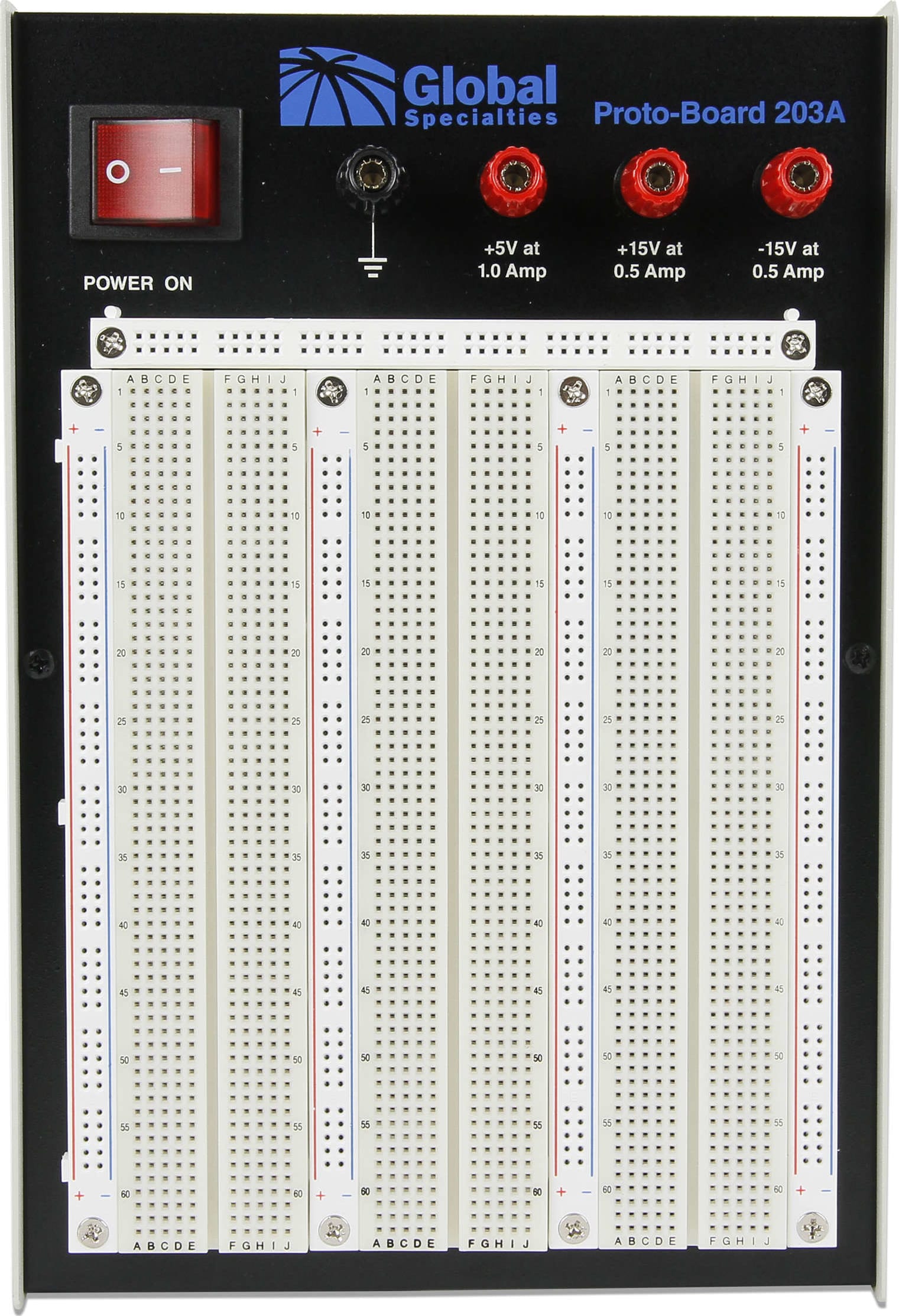 Powered 15V Solderless Breadboard Kit, With LCD Displays