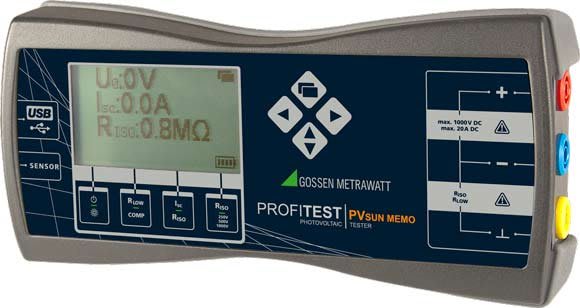 Gossen Metrawatt M360E Test Instrument for Testing PV Modules and Strings plus Integrated Memory (> 10,000 Data Records) and Software