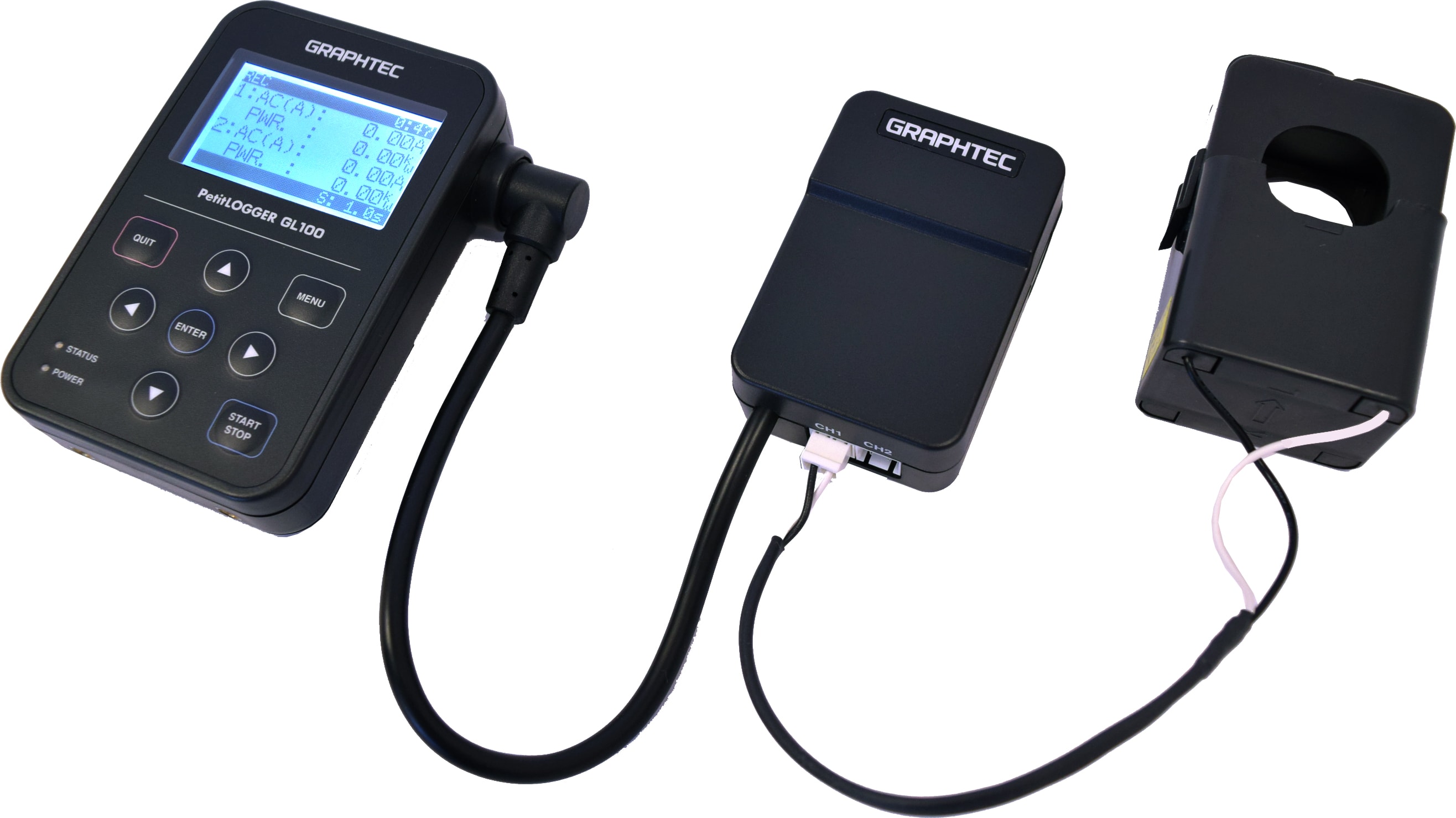 Graphtec GL100-WL-DPA-AC200A Wireless Data Logger with AC Current Sensor with Max 200A Current Sensor