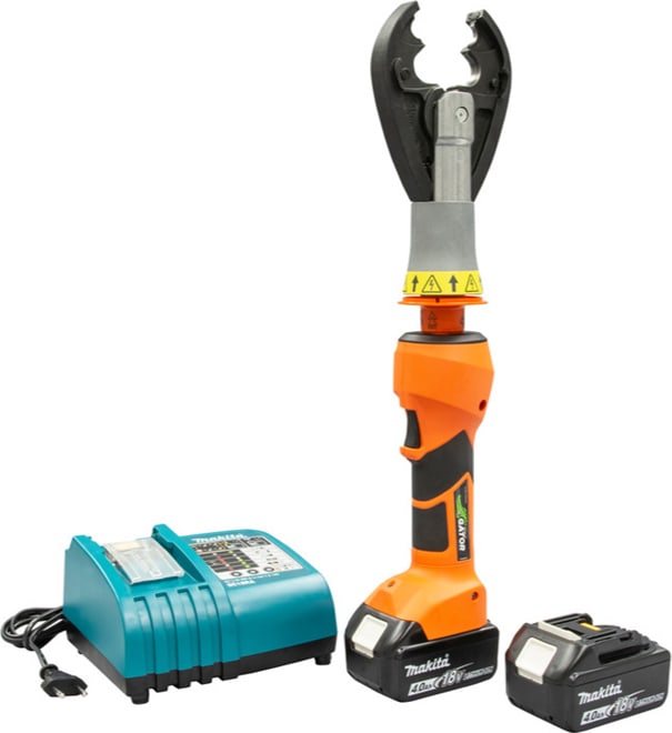 Greenlee EK425VXDBG22 - 6 Ton Insulated In-line Crimper with CJD3BG Head and 230V Charger