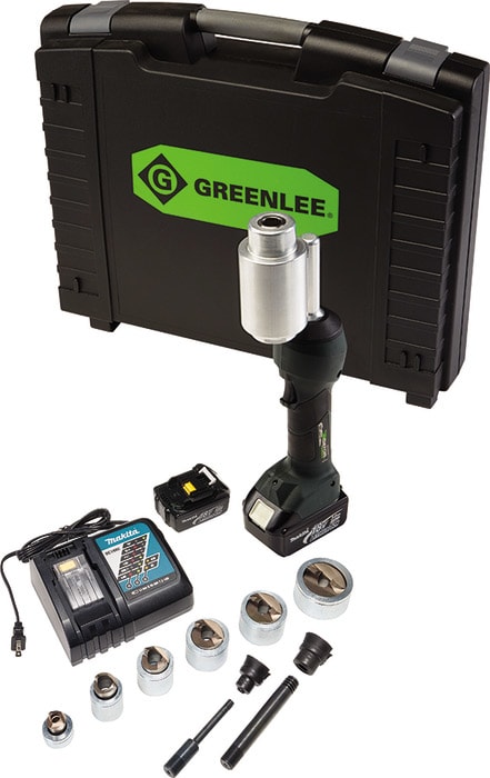 Greenlee LS100X11SSSP - Intelli-PUNCH 11-Ton Tool with Slug Splitter Speed Punch Knockouts, 1/2" to 2"