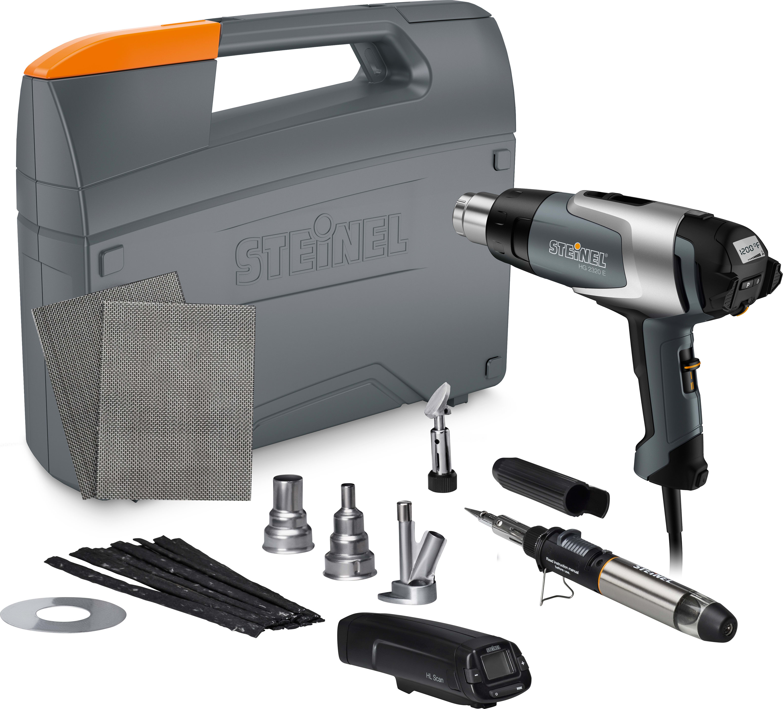 Steinel HG2320E - Deluxe Plastic Welding Kit with Temperature Scanner, Catalog # 110051535