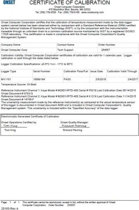 HOBO by Onset NIST-SETUP Charge Setup For Dataloggers