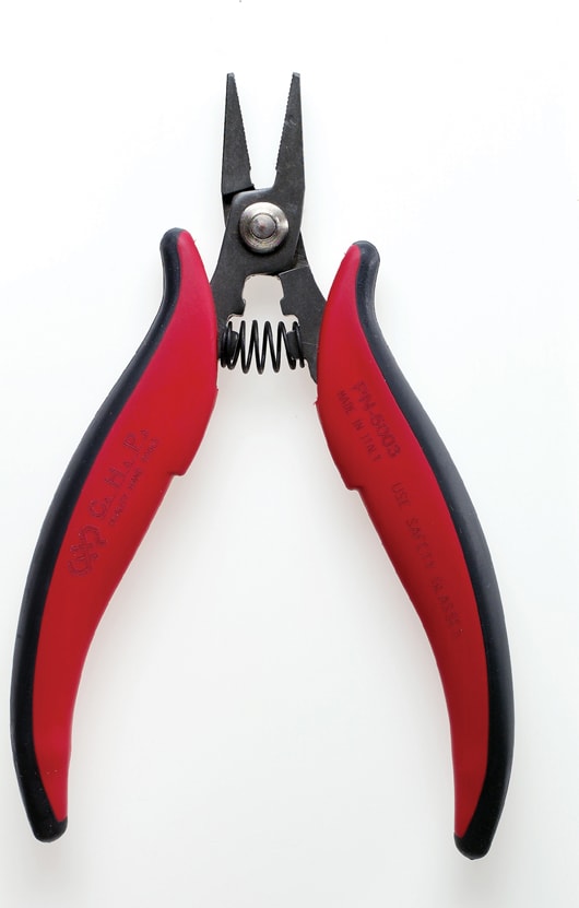 Hakko PN-5003-D PLIER, PRO, SHORT FLAT NOSE, SERRATED, DISS.