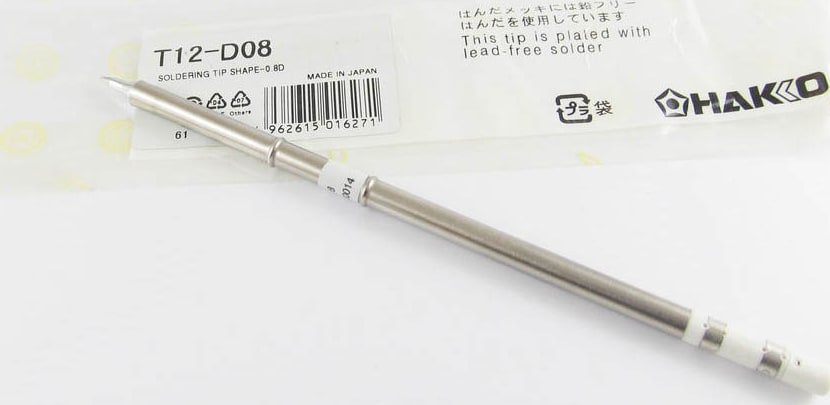Hakko T12-D08 Replace Soldering Solder Iron Tip Shape-0.8D