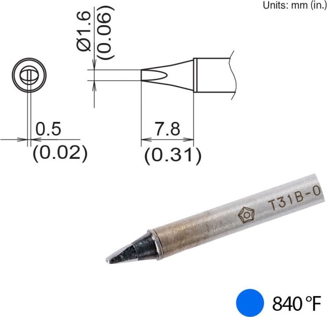 Hakko T31B-01D16 - Chisel Tip