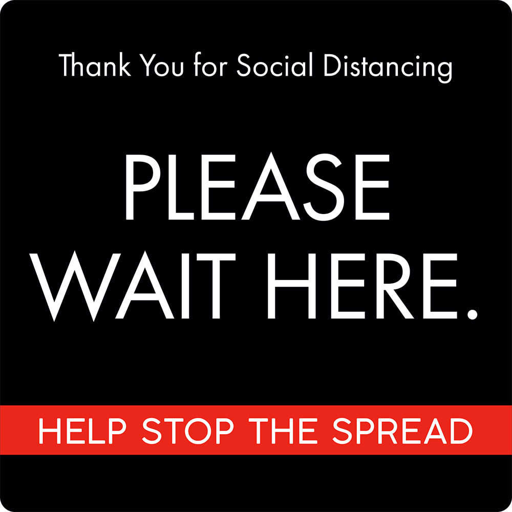 Hatter - Social Distancing Graphics Please Wait Here