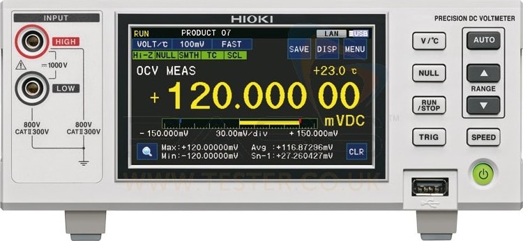 Hioki DM7275-01 Precision DC Voltmeter (20 PPM)