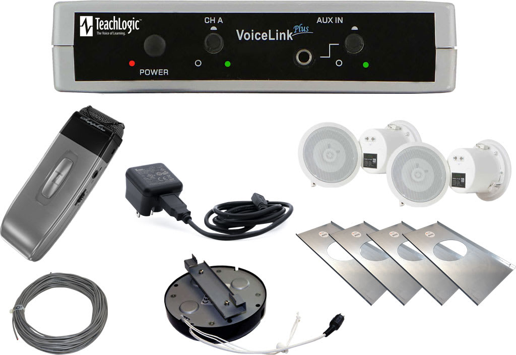 TeachLogic IRV-3150/CS4 Voice Link Plus Classroom Audio System - with 4 Ceiling Speakers