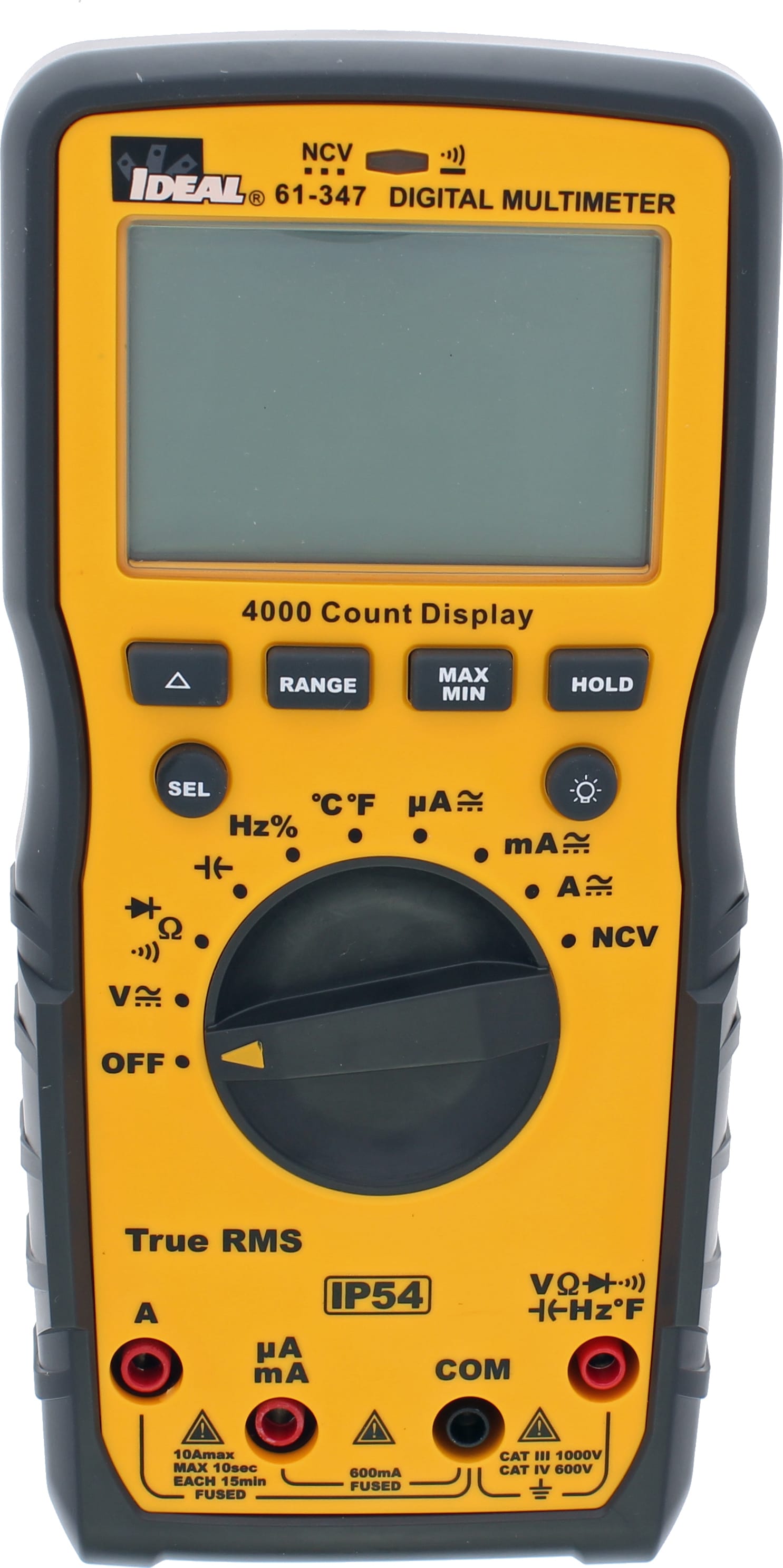 Ideal 61-347 - 1000V TRMS Multimeter, CAT III, CAT IV | TEquipment