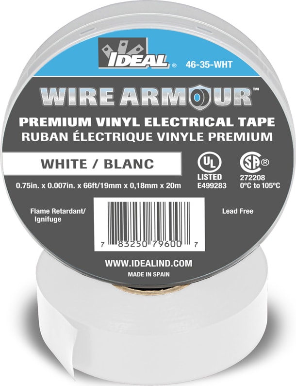 Ideal 46-35-WHT Vinyl Color Coding Tape