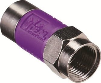 Ideal 85-079, TLC RG6 Purple Quad Tool-Less Compression Connector