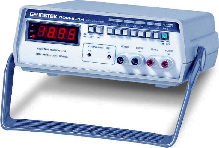 Instek GOM-801H 3 1/2 Digital D.C. Milli-Ohm Meter