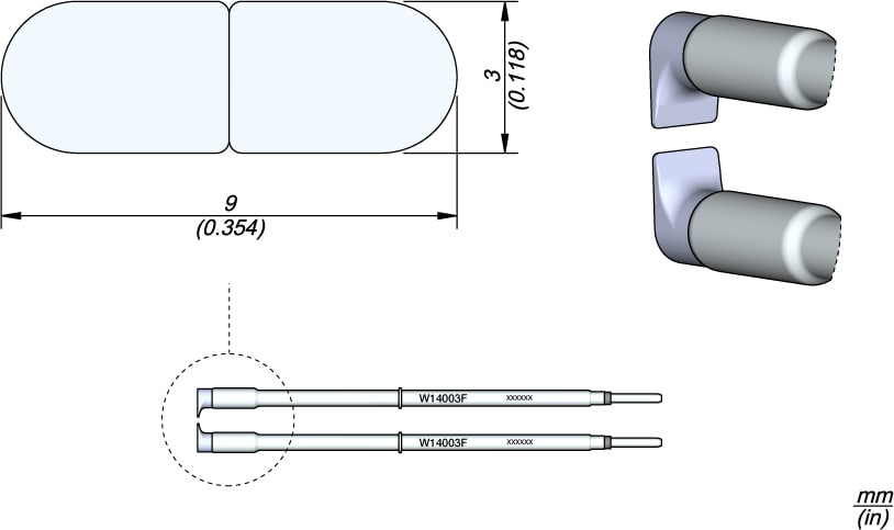 JBC W14003F - Flat Tip, 3mm (0.118")