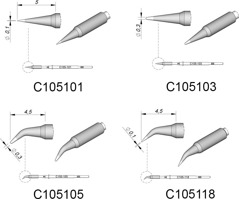 JBC C105 Tip Kit