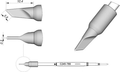 JBC C245789 Cartridge Knife 3.5mm x 0.3mm
