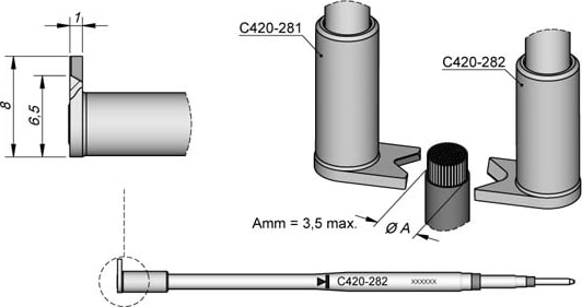 JBC C420282 Cartridge Stripper Sup. 3.5mm Max