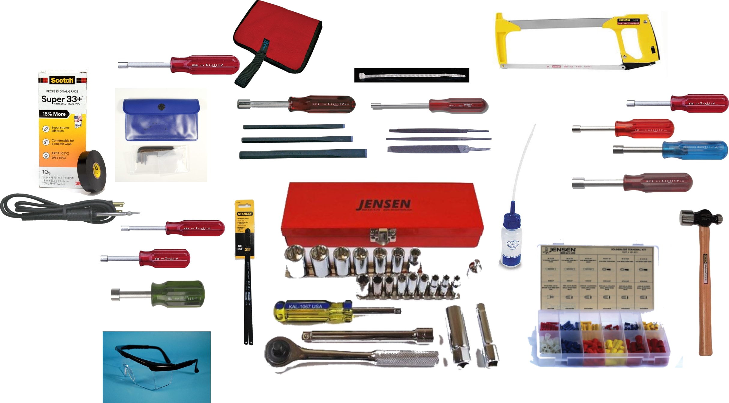 Jensen Tools 9023-062 - Tools in Case Bottom for JTK-97