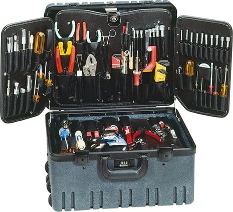 Jensen Tools 9898 - Deluxe Engineer Tool Kit w/Wheels