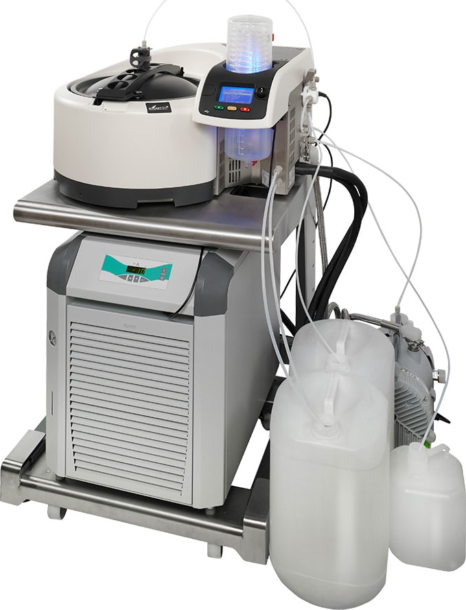 Julabo 9FCROCKET.FL601 Rocket Synergy Centrifugal Evaporator Paired with Julabo FL601 Chiller