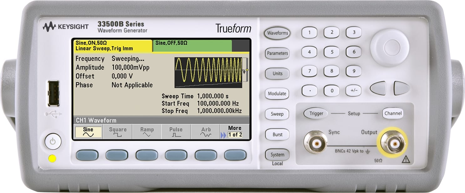 Keysight 33521B - Trueform Waveform / Function Generator with Arbitrary Capability (30 MHz / 1 Channel)
