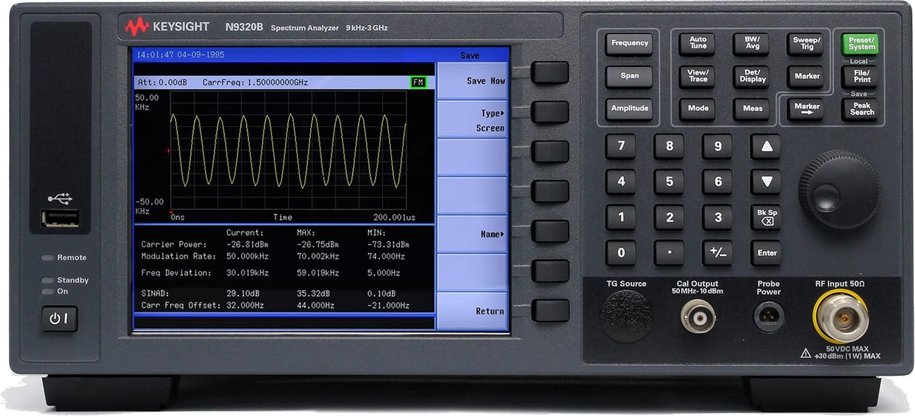 人気直売[NBC] 中古 アジレント Agilent N9320B スペクトラムアナライザ (Opt. PA3, TG3) 9kHz-3.0GHz Spectrum Analyzer (4687) その他