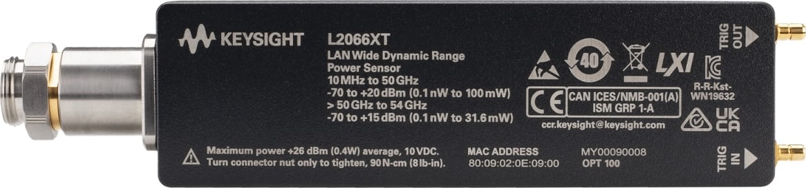 Keysight L2066XT - LAN Thermal Vacuum Compliance Peak/Average Power Sensor (10 MHz to 54 GHz)
